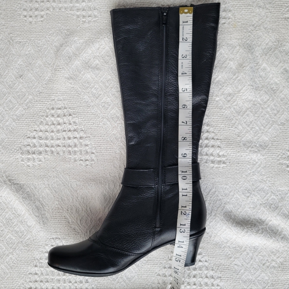 La Canadienne, Leather Zip-Up Knee High Small Heeled, Waterproof, Black Boot - Picture 12 of 13